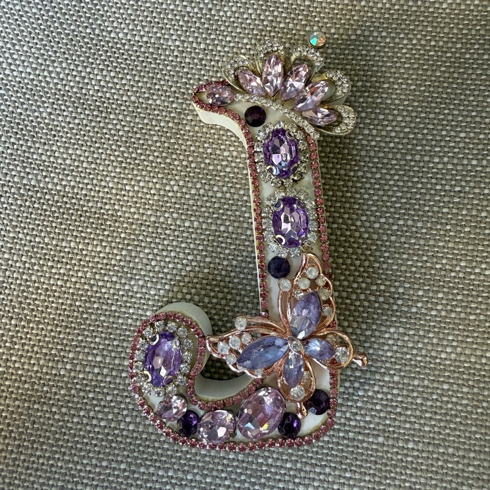 Tabletop‎ or wall hanging handmade letters rhinestone crystal wooden home decor